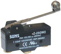 5JEF9 Swch, 25A, 1 NO, 1 NC, Hinge Roller Lever