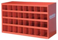 5JEM4 Bin Storage Unit, D 12 In, 32 Bins, Red