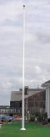 5JFD3 Flag Pole, 20 ft., Fiberglass, White