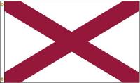 5JFE7 Alabama Flag, 4x6 Ft, Nylon