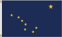 5JFE9 Alaska Flag, 4x6 Ft, Nylon