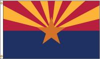 5JFF1 Arizona Flag, 4x6 Ft, Nylon