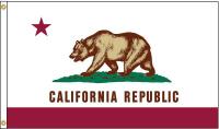 5JFF6 California Flag, 5x8 Ft, Nylon