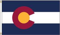 5JFF7 Colorado Flag, 4x6 Ft, Nylon