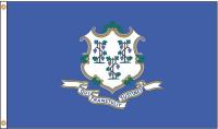 5JFG0 Connecticut Flag, 5x8 Ft, Nylon