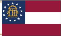 5JFG5 Georgia Flag, 4x6 Ft, Nylon