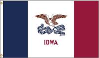 5JFH5 Iowa Flag, 4x6 Ft, Nylon