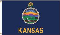 5JFH8 Kansas Flag, 5x8 Ft, Nylon