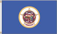 5JFK2 Minnesota Flag, 5x8 Ft, Nylon