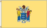 5JFL5 New Jersey Flag, 4x6 Ft, Nylon
