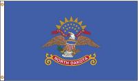 5JFN3 North Dakota Flag, 4x6 Ft, Nylon
