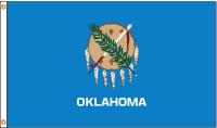 5JFN8 Oklahoma Flag, 5x8 Ft, Nylon