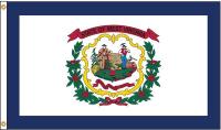 5JFT1 West Virginia Flag, 4x6 Ft, Nylon