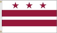 5JFT7 District Of Columbia Flag, 4x6 Ft, Nylon