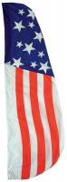 5JFZ6 US Feather Flag, 2x8 Ft, Nylon