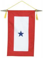 5JGC0 Service Star Banner, 15x8in, Nylon