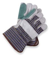5JH02 Leather Gloves, Safety Cuff, L, PR