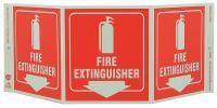 5JMT6 Fire Extinguisher Sign, 7-1/2 x 20In, FEXT