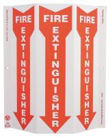 5JMT7 Fire Extinguisher Sign, 12 x 9In, WHT/R