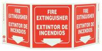 5JMV7 Fire Extinguisher Sign, 7-1/2 x 20In