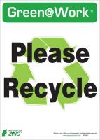 5JMX2 Recycle Label, 14x10In, PK5