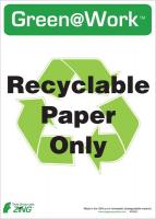 5JMY4 Recycle Label, 14x10In, PK5