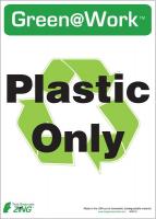 5JMZ1 Recycle Label, Plastic Only, PK 5