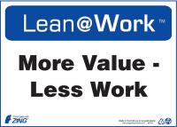 5JNC7 Lean Processes Sign, 10 x 14In, ENG, Text