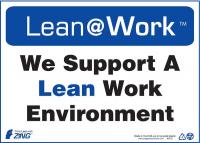 5JNC8 Lean Processes Sign, 10 x 14In, ENG, Text