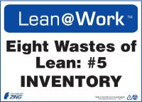 5JND3 Lean Processes Sign, 10 x 14In, ENG, Text