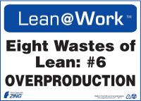 5JND4 Lean Processes Sign, 10 x 14In, ENG, Text