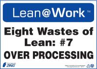 5JND5 Lean Processes Sign, 10 x 14In, ENG, Text