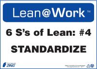 5JNE0 Lean Processes Sign, 10 x 14In, ENG, Text