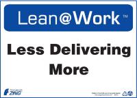 5JNE4 Lean Processes Sign, 10 x 14In, ENG, Text