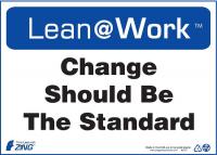 5JNF0 Lean Processes Sign, 10 x 14In, ENG, Text