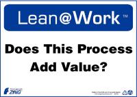 5JNF2 Lean Processes Sign, 10 x 14In, ENG, Text