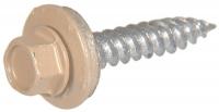5JUV1 Sheeter Screw, EPDM, Tan, #10x2, Pk 86