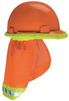 5KAX7 Sun Shade, Nylon, Orange w/Stripe