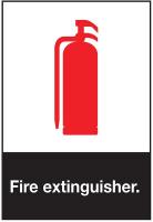 5KK92 Fire Extinguisher Sign, 10 x 7In, FEXT, ENG