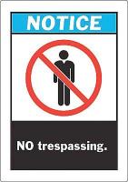 5KL29 Notice Sign, 10 x 7In, R, BL and BK/WHT