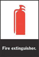 5KM30 Fire Extinguisher Sign, 10 x 7In, FEXT, ENG