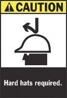 5KM78 Caution Sign, 10 x 7In, YEL and BK/WHT, ENG