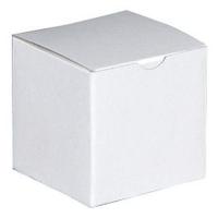 5KMJ6 Gift Boxes, 3x3x3, White, PK 100