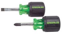 5KPJ0 Stubby Combo Screwdriver Set, 2 Pc