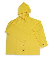 5KU37 Rain Jacket with Hood, Yellow, M