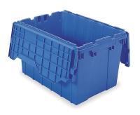 5LA33 Container, Attached Lid, 12 gal., Blue