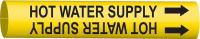 5LFA8 Pipe Marker, Hot Water Supply, 6to7-7/8 In