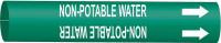 5LGG8 Pipe Mrkr, Non-Potable Water, 8to9-7/8 In