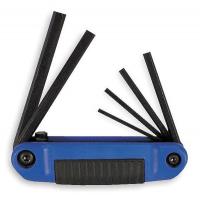 5LM76 Hex Key Set, 3 - 10mm, Fold-Up, Ergonomic