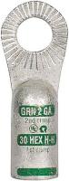 5LMK7 Ring Terminal, Green, Noninsulated2 AWG